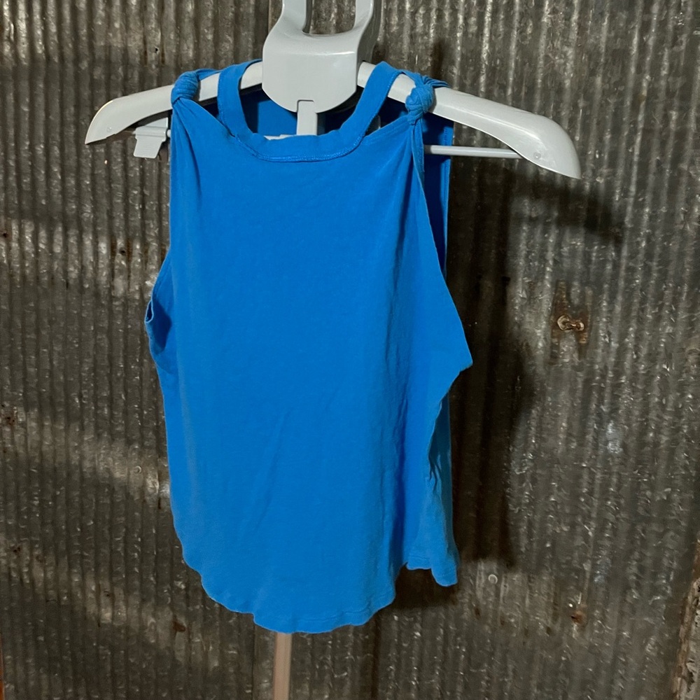 We The Free Blue Sleeveless Twist Tank Top XS